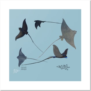 Eagle rays Posters and Art